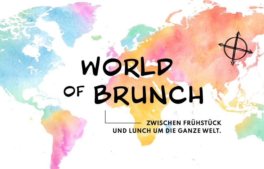 World of brunch bunte Weltkarte STRIZZI